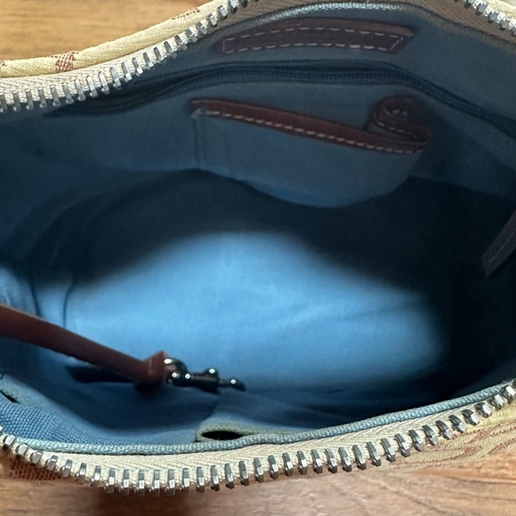 Dooney and Bourke purse-tan and brown-bucket style - Picture 3 of 3